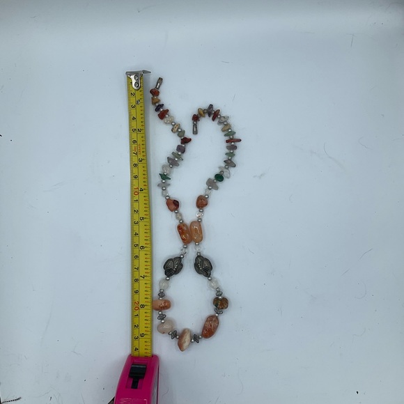 “NATURAL GEMSTONE VINTAGE NECKLACE”. With Unique Silver Bead Detail. - Picture 14 of 14